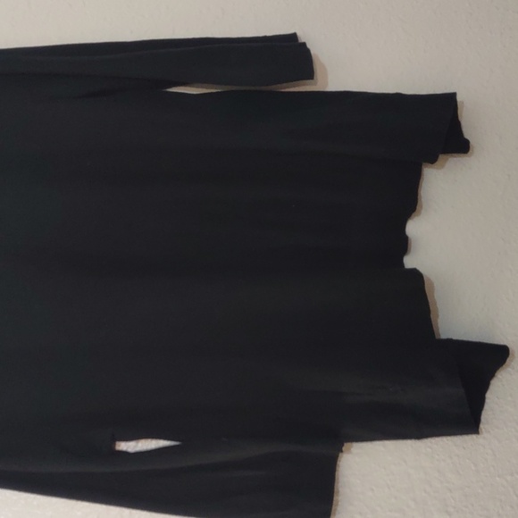 PRE OWNED BANANA REPUBLIC 3/4 SLEEVE CARDIGAN SIZE S COLOR BLACK HAS RUFFLE - Picture 10 of 10